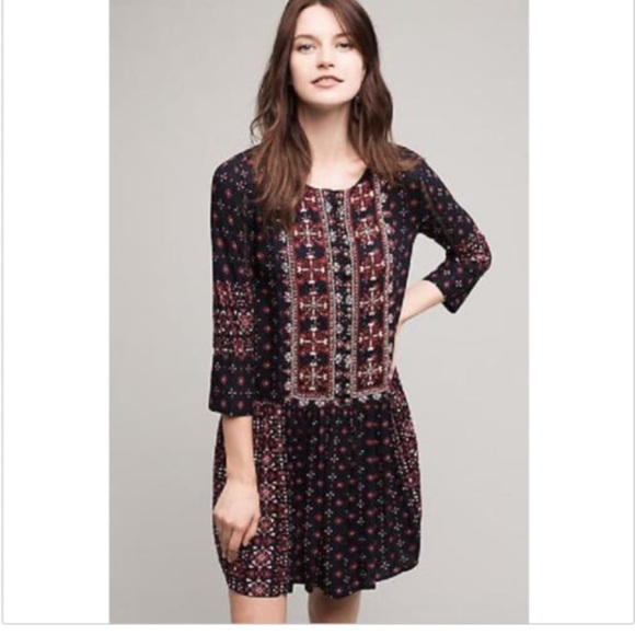 VANESSA VIRGINIA ANTHROPOLOGIE KALEIDOSCOPE DRESS - Picture 2 of 7